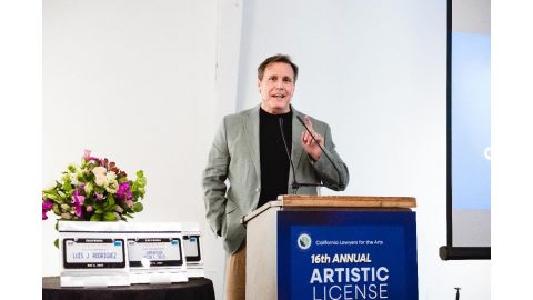 Wilk accepts 2024 Artistic License Award, receives recognition for his arts advocacy 