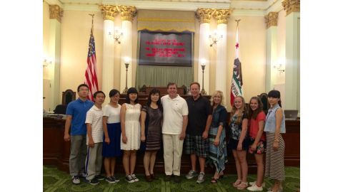 Meeting with students from Saugus High School's Chinese Exchange Program
