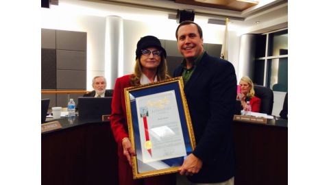 Honoring out-going College of the Canyons Board President Michele Jenkins with an Assembly Resolution